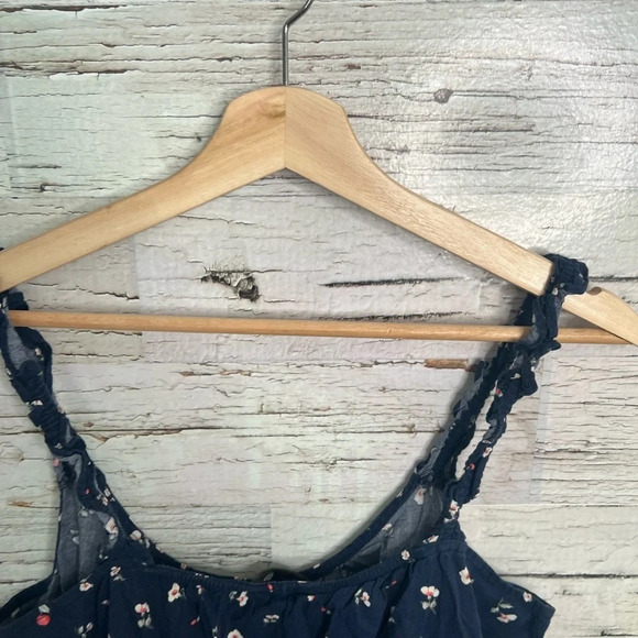 Banana republic blue floral dress size large petite - Picture 5 of 8